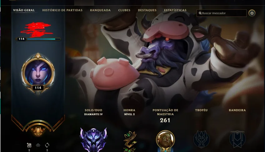 Conta diamante lvl 114