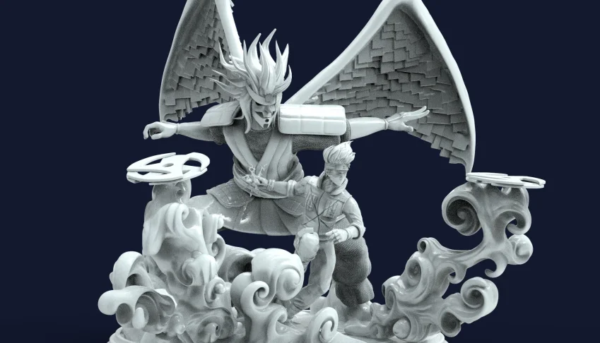 kakashi and susano -STL