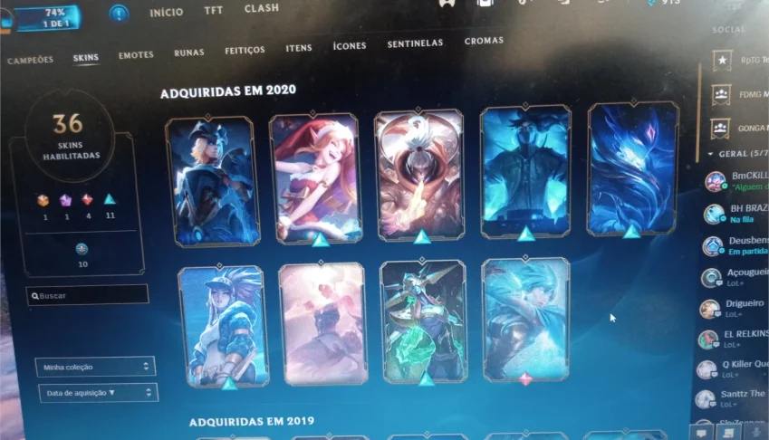 Conta lol 36 skins barato