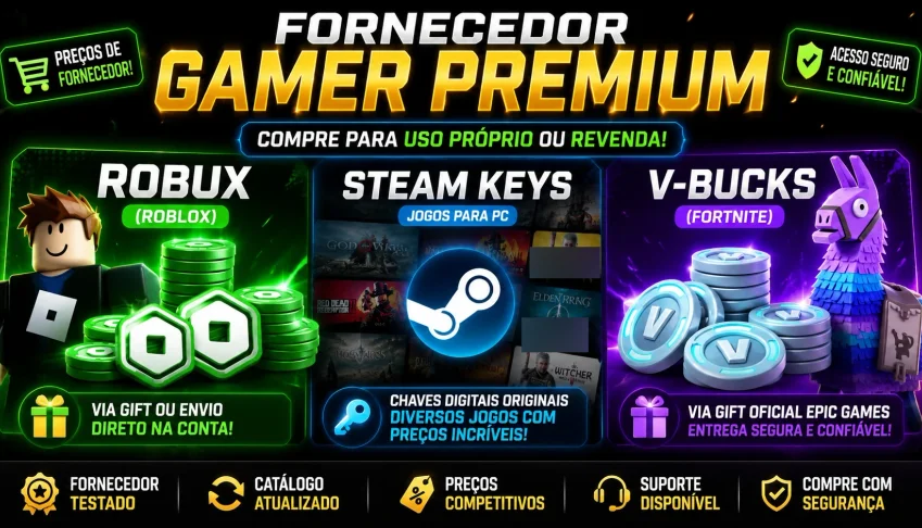 💎 FORNECEDOR DE GAMES | ROBUX • STEAM KEYS • VALORANT POINT