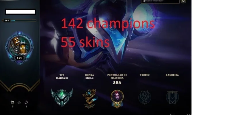 Conta LOL Muitas skins e 142 champions!!!