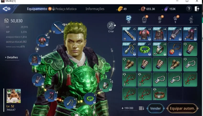 vendo conta MIR4 LV 47