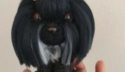 Mini Lhasa Apso - Amigurumi de crochê