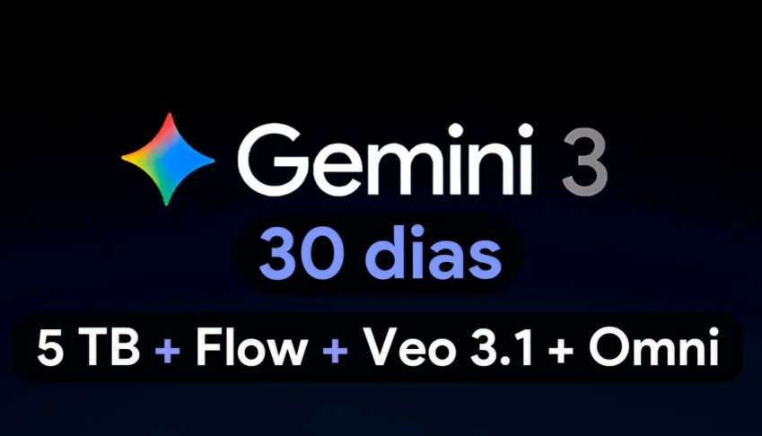 Gemini 3 Pro + 5TB + Veo 3.1 + Flow + Omni Flash - 30 Dias