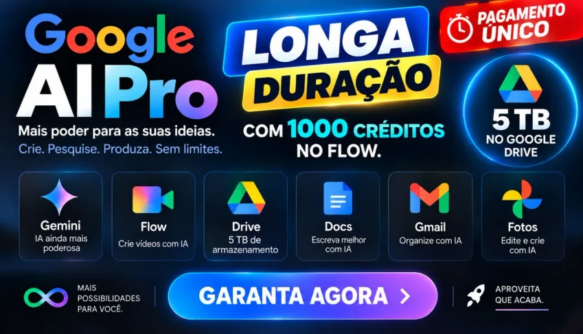 Google Ai Pro + Gemini Pro + Flow + 5Tb 18m 30 dias garantia