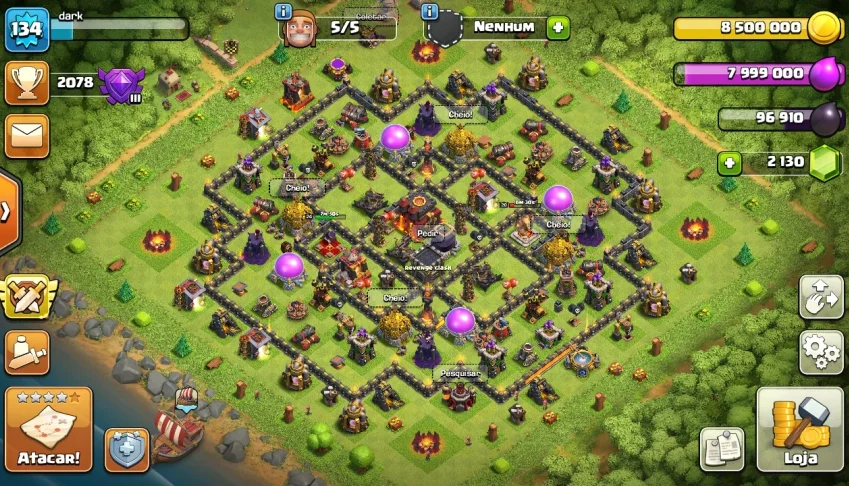 Conta Clash of Clans CV10 + Clash Royale Nivel 12
