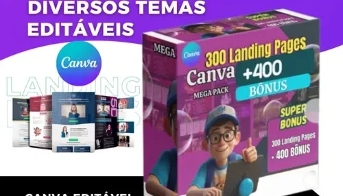 300 Páginas De Vendas Irresistíveis No Canva Landingpage