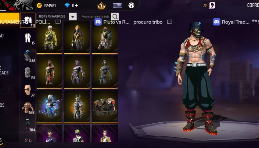 🔥 Conta Free Fire Veteran Nv. 79 | 14.5K Like + 233Emote 🔥