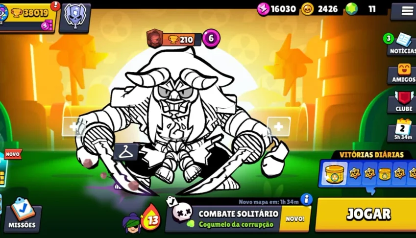 Conta Brawl Stars | 38,019 Troféus + Kaze | Entrega Automåti