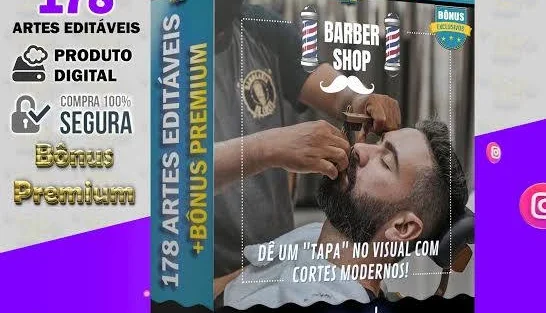 Mega Pack Barbearia - Canva