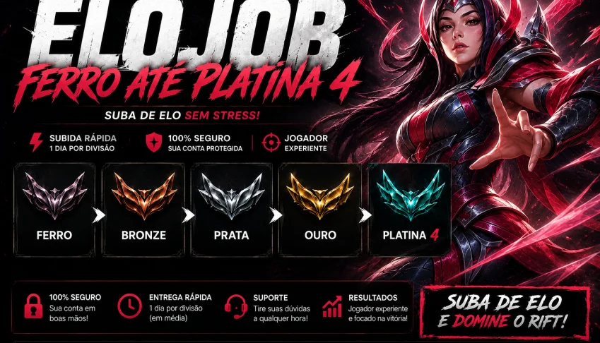 Elo Job League Of Legends - Do Ferro Até O Platina - Entrega