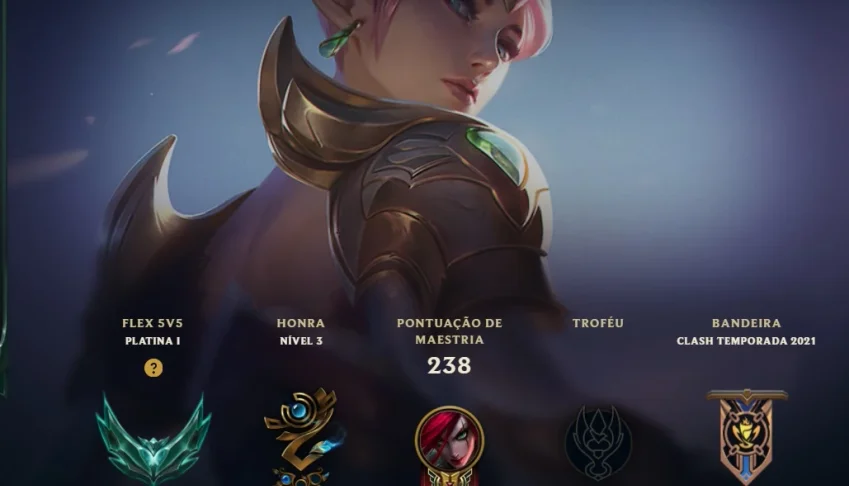 conta lol 220 skins ja foi mestre