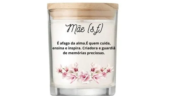 Vela Aromática Personalizada Dia das Mães 70g