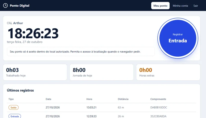 Sistema de Ponto Digital com GPS | Script PHP para cPanel