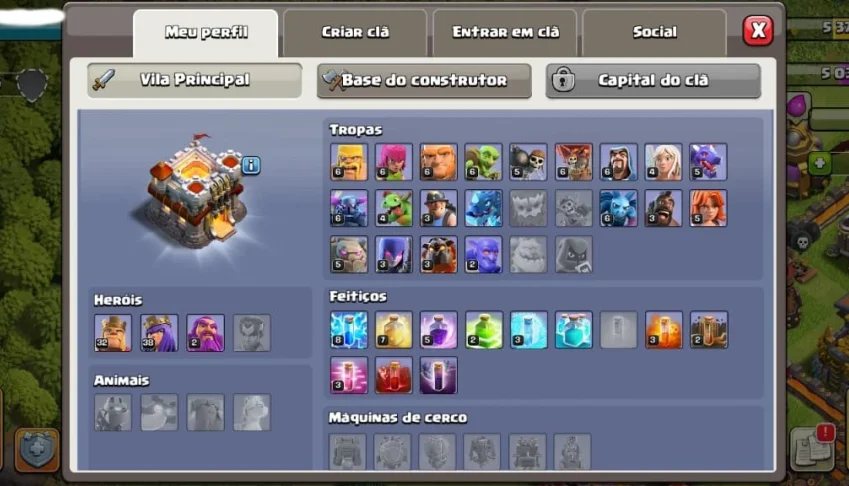CONTA CLASH OF CLANS FULL CV10(RECEM CV11)