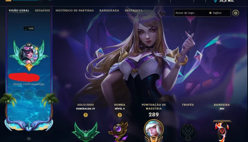 [Entrega Automática] Lol Esmeralda, 84 Skins, Raras Honra 4