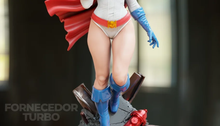 Power Girl 3D - Arquivo .Stl Para Impressão 3D