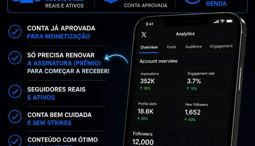 Vendo Conta No X/Twitter Já Monetizado