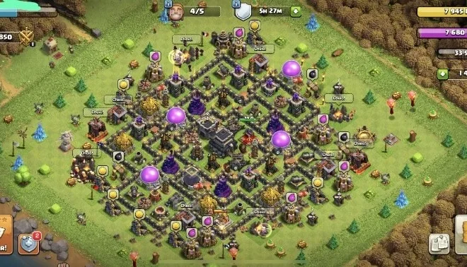 Clash of Clans CV 9 completamente full