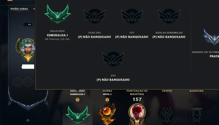 Esmeralda 1 com 85 Champs e 60 Skins