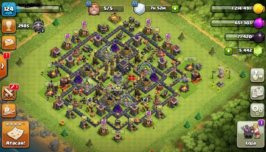 Clash of clans Cv 8 FULL com gemas