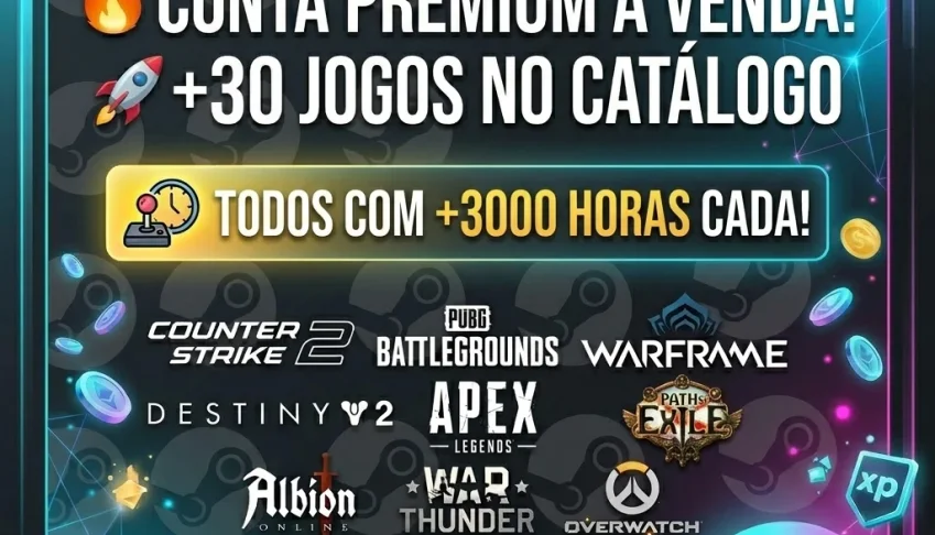 90.000 Total Horas +3000 Em Cada Um Dos 30 Jogos Steam Conta