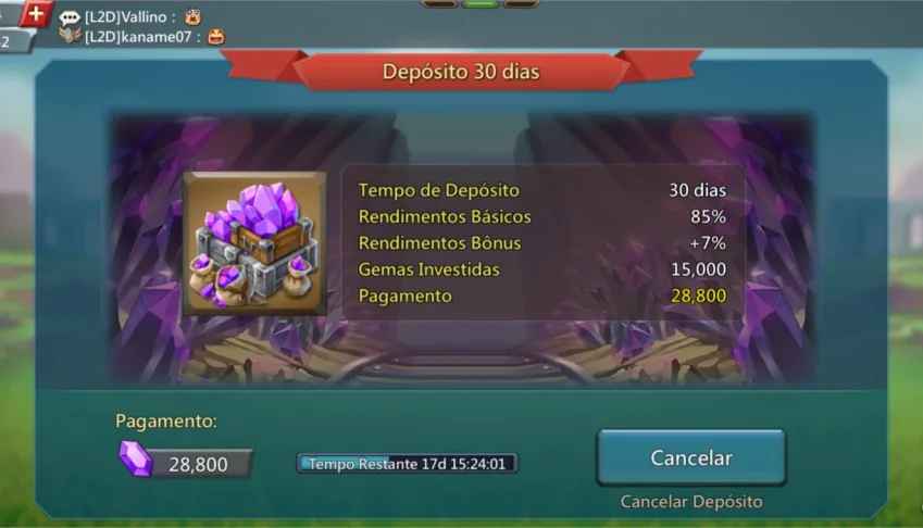 Conta com 39M de poder 200k t3
