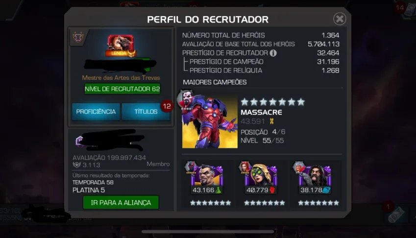 Conta Marvel torneio de campeões