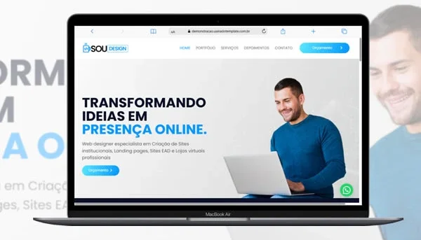 Template Site para Portfólio 100% Editável