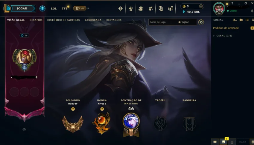 Conta Main Adc/Jng Com Passe Ativo
