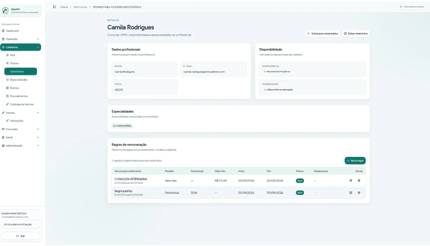 Sistema para gerenciamento de clínica veterinária
