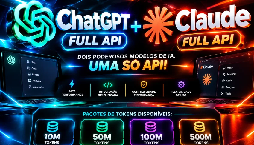 ChatGPT + Claude AI | FULL API – 10M a 500M Tokens