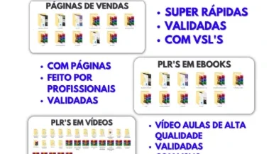 Mega Pacote +12.000 Plr + Plr em vídeos + Paginas de Vendas!