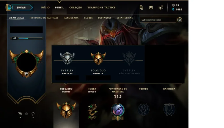 Conta nível 43