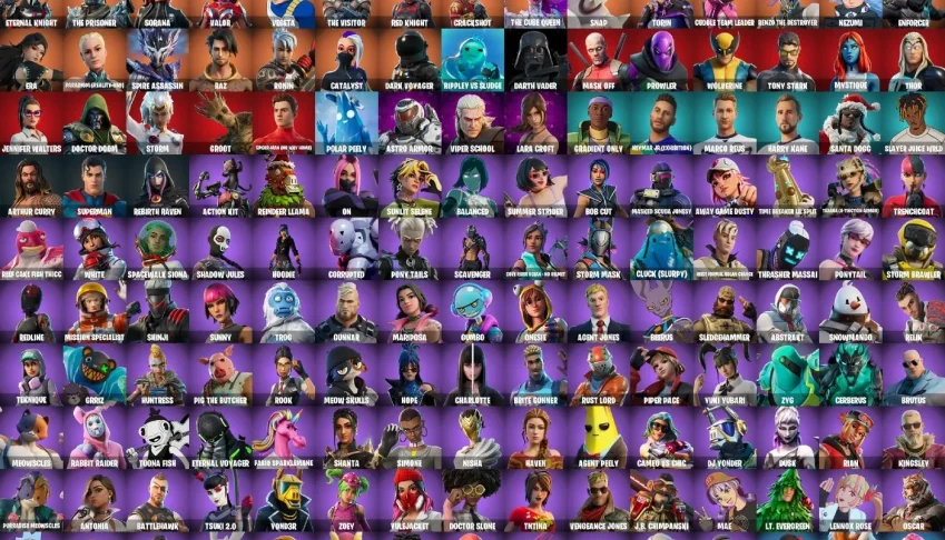 198 Skins The Reaper OG STW Gold Midas Max Omega Rogue Agent