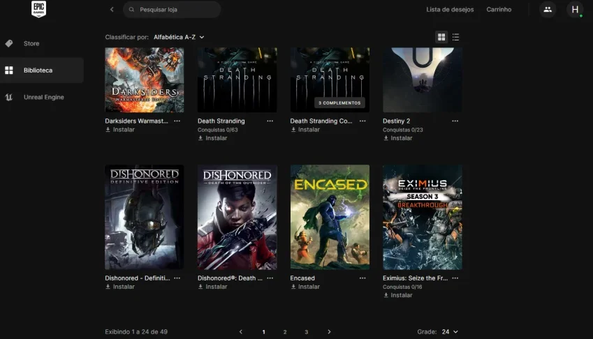 Conta Epic Games 49 jogos