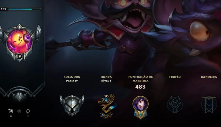 CONTA PRATA 4 NIVEL 30 + SKINS
