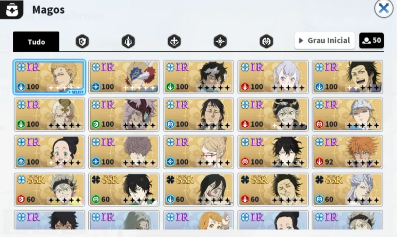 Black Clover Mobile! Rei Mago S5 c/ carta - William s5.