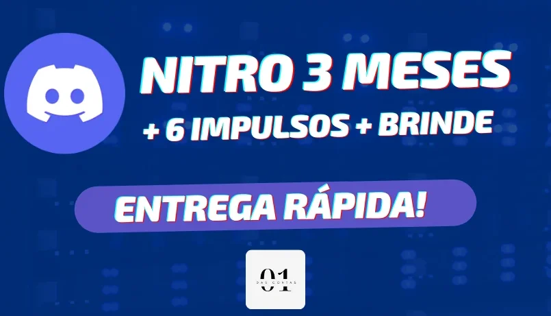 DISCORD NITRO GAMING 3 MESES + 6 IMPULSOS + ENTREGA RÁPIDA