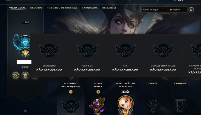 Unranked com 100 Champs e 85 Skins ( ADC / JG )