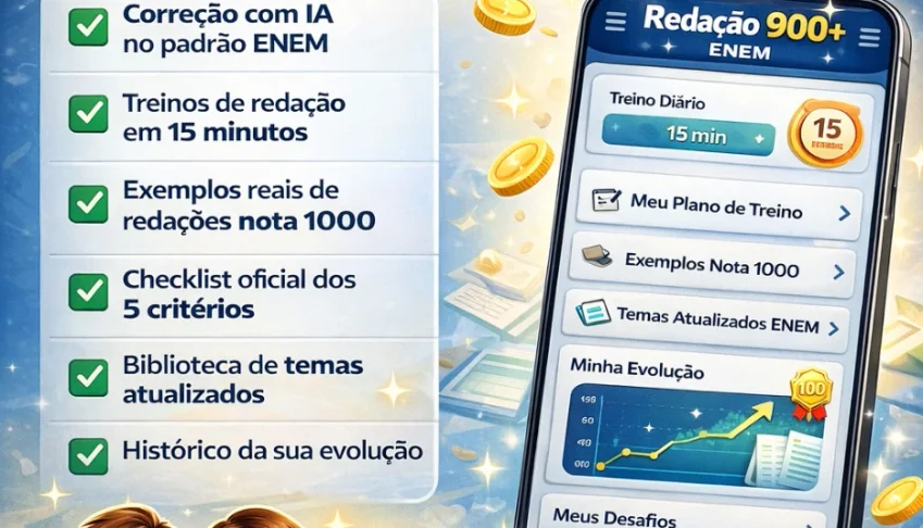 [APLICATIVO] Redação 900+ENEM: Correção Inteligente com IA