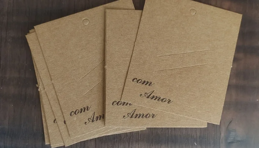 Tag Kraft com Mensagem e Corte para Buquê - 10 Unidades