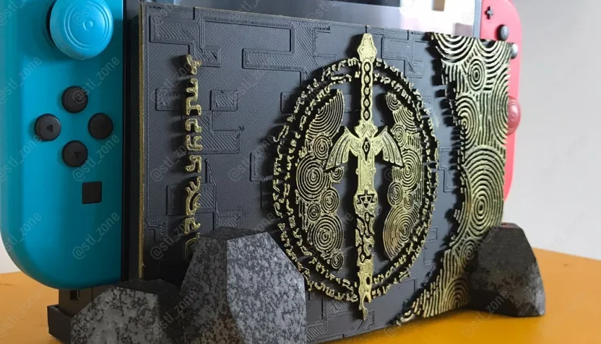 Nintendo Switch Dock Zelda  - suporte para console stl 3d
