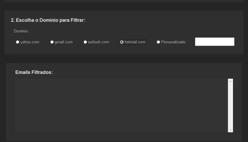 Filtrador de Gmail/Yahoo/Hotmail/Outlook