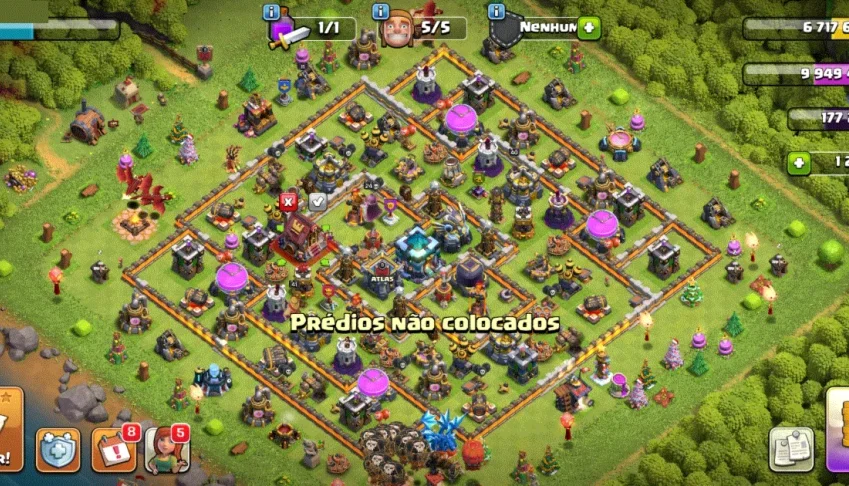 Clash of clans conta antiga CV 13 tudo upado na habilidade