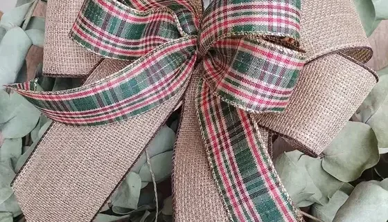Laço de Natal - Estampa Xadrez