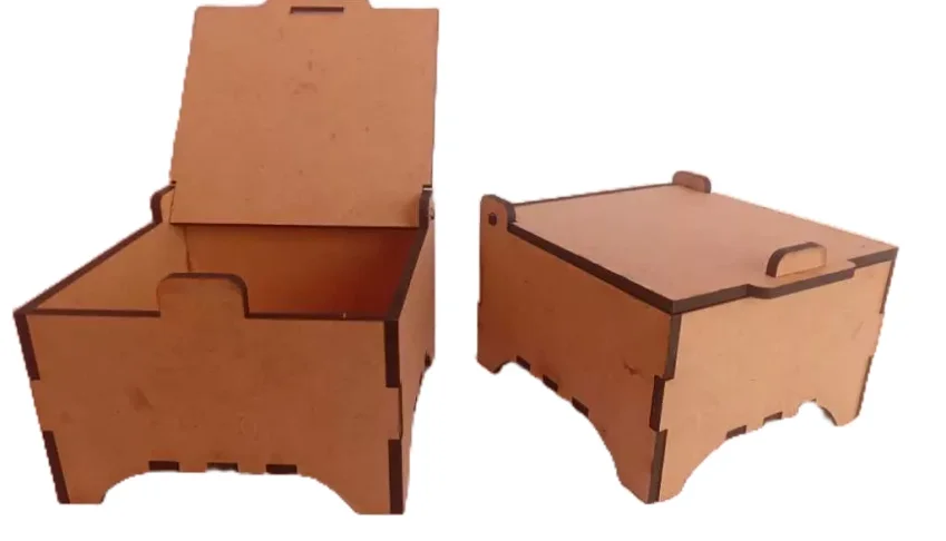 Kit Caixa de mdf com tampa, caixinha tipo porta treco 9x9