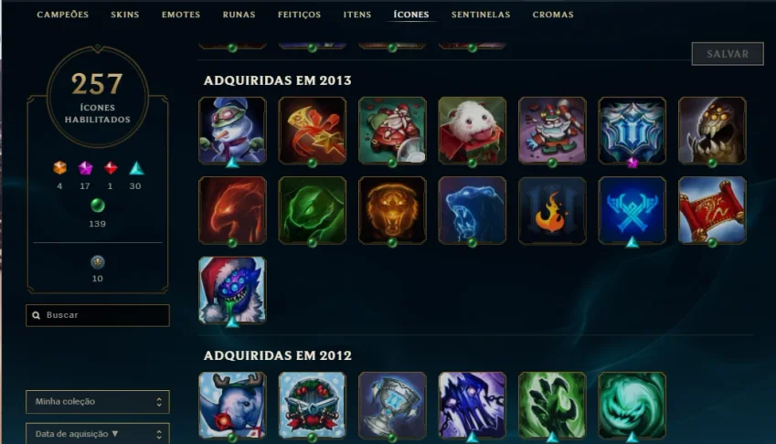 Conta lol ex challenger todos champs e skins raras do jogo