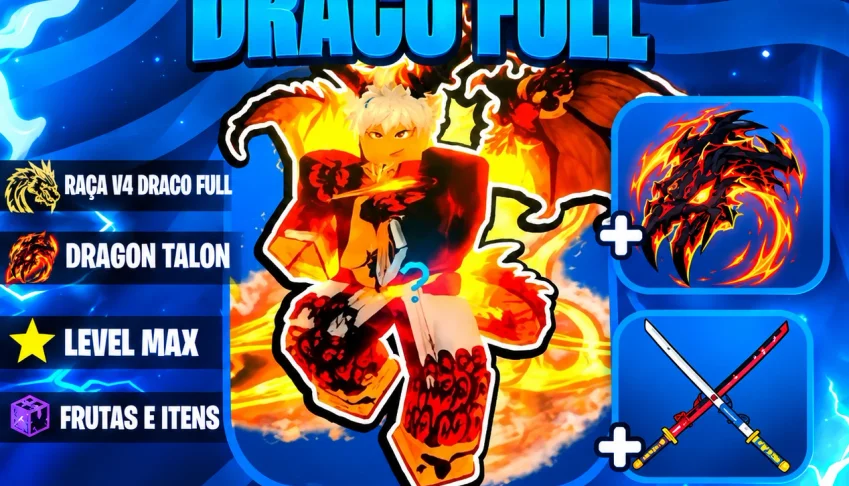 raça v4 draco(full) +dough despertada+skin de pvp
