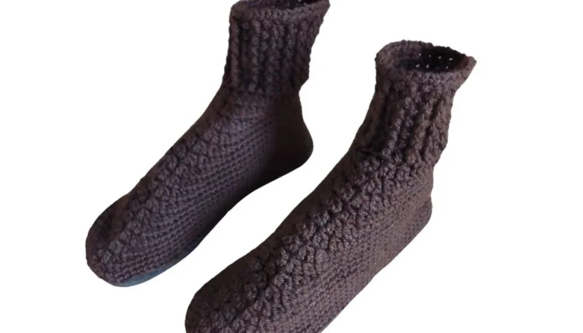 Pantufa de Lã Adulto Marrom 39